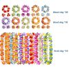 40-100pcs Hawaiian Party Artificial Flowers leis Garland Necklace Headband Garlands Beach Tropical Party Supplies Wedding Decor