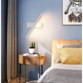 Rotatable Bedroom Bedside Wall Lamp (Option: Long strip white-Tricolor light)