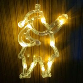 Christmas Lights LED Fawn Bells Pine Tree Stars Moon Shaped Decorative Lights (Option: G-Without battery)