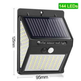 Solar sensor light (Option: 144LED-Black-1pcs)