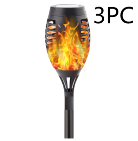 Solar Torch Outdoor 96Led Landscape Flood Light Garden Lawn And Garden Decoration Induction Wall Lamp (Option: 3PCS)