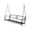 Metal Porch Swing;  Heavy Duty Steel Patio Porch Swing Chair for Outdoors;  Weather Resistant Swing Chair Bench