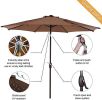 SR Patio Outdoor Market Umbrella with Aluminum Auto Tilt and Crank