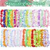 40-100pcs Hawaiian Party Artificial Flowers leis Garland Necklace Headband Garlands Beach Tropical Party Supplies Wedding Decor