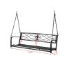 Metal Porch Swing;  Heavy Duty Steel Patio Porch Swing Chair for Outdoors;  Weather Resistant Swing Chair Bench