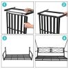 Metal Porch Swing;  Heavy Duty Steel Patio Porch Swing Chair for Outdoors;  Weather Resistant Swing Chair Bench