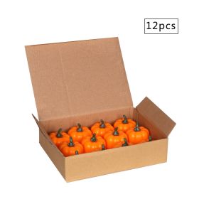 LED Pumpkin Light Christmas Day Decoration LED Electronic Luminous Candle Light (Option: Yellow-12PCS)