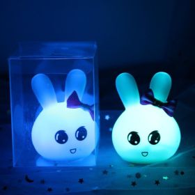 Elementary School Kindergarten Tanabata Gift Cute Rabbit Night Light (Option: Purple bigeared rabbit)