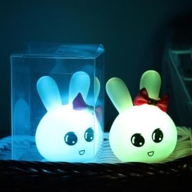 Elementary School Kindergarten Tanabata Gift Cute Rabbit Night Light (Option: Red big ear rabbit)