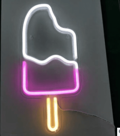 LED Neon Light, Acrylic Back Panel, Room Decoration Night Light (Option: Popsicle-USB)