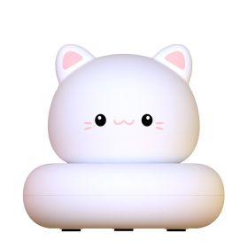 Led Desk Lamp Bedside Decoration Smart Home (Option: Cute pet white kitten)